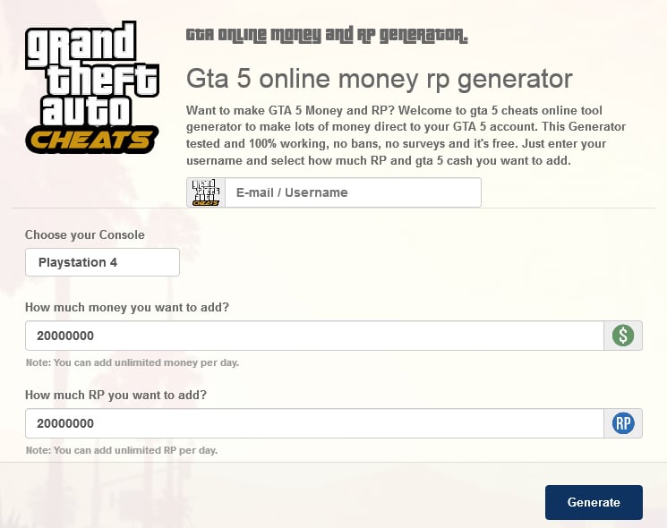 gta 5 money generator no survey